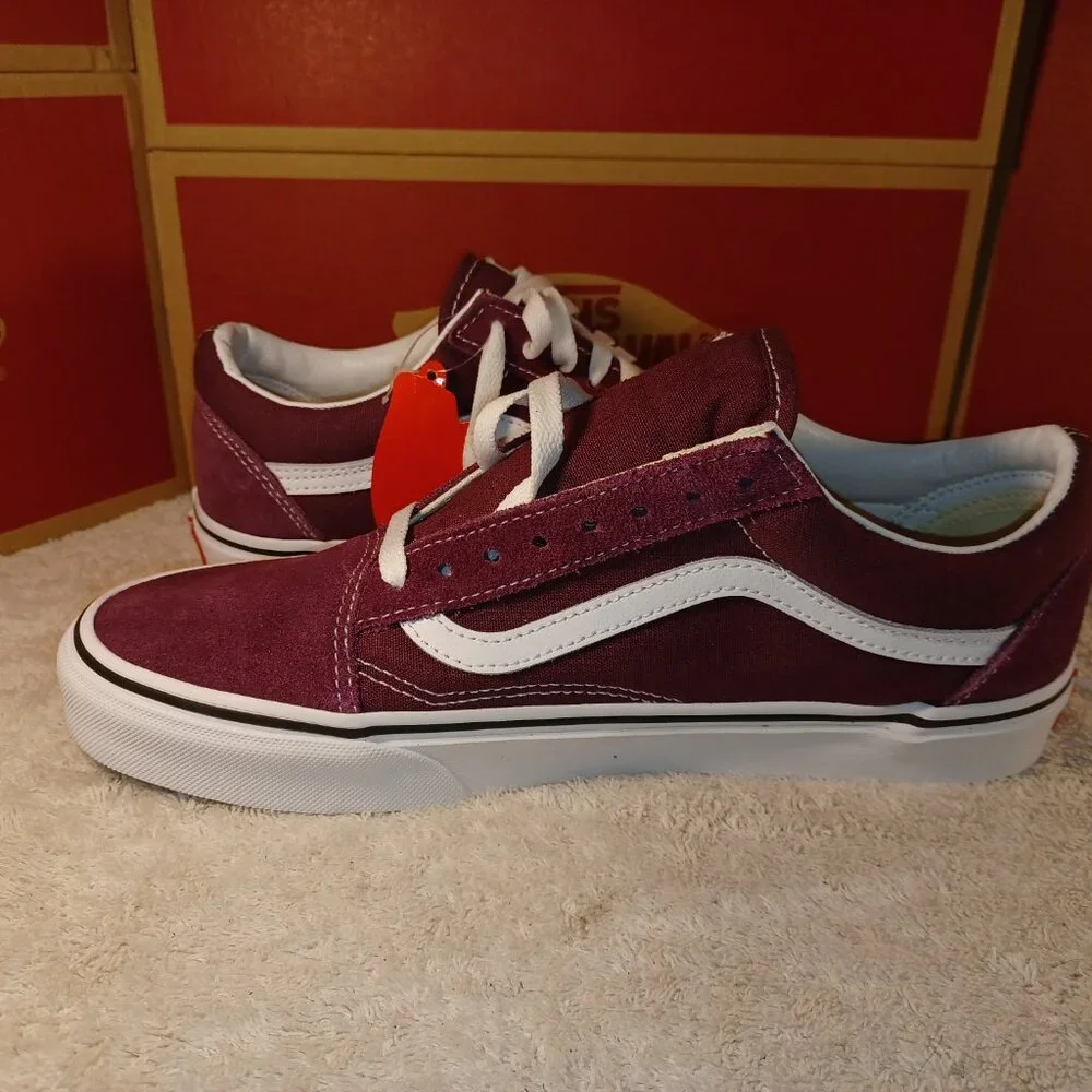 Vans Men's 8/Women's 9.5 Old Skool Dark Purple Canvas/Suede